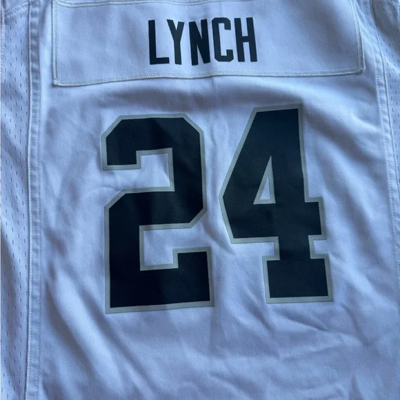 NFL Oakland Raiders Marshawn Lynch White Nike On Field Jersey  Small - Picture 2 of 10